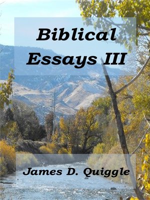 cover image of Biblical Essays III